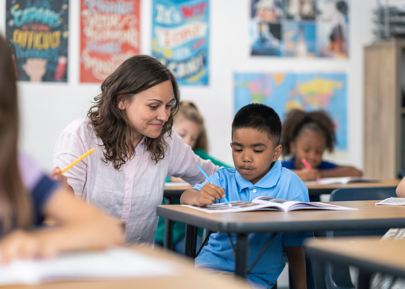 Students at Moore Elementary